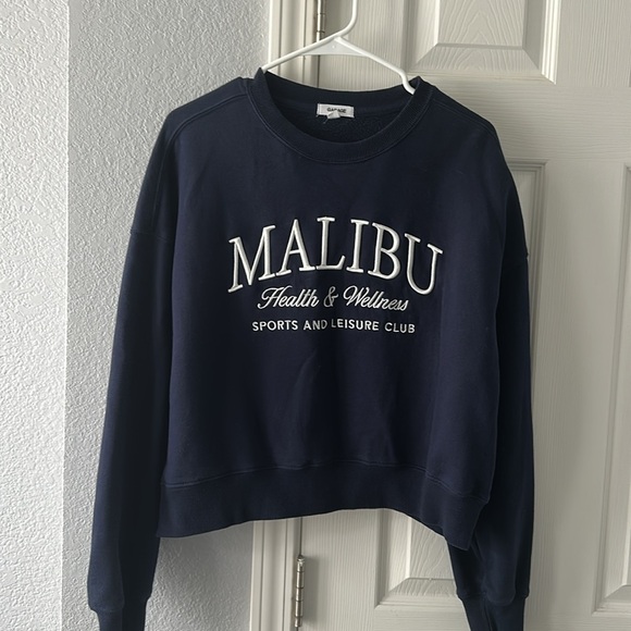 Garage Brand Malibu Dark Blue Crewneck Sweatshirt sz M - Picture 2 of 4